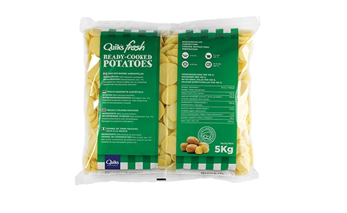 Volledig gegaarde aardappelpartjes met schil - Quik's