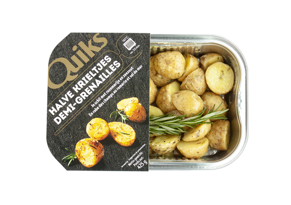 halve krieltjes in schil met rozemarijn en zeezout